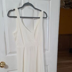 Mumu Brand Elegant Cream Sleeveless Dress